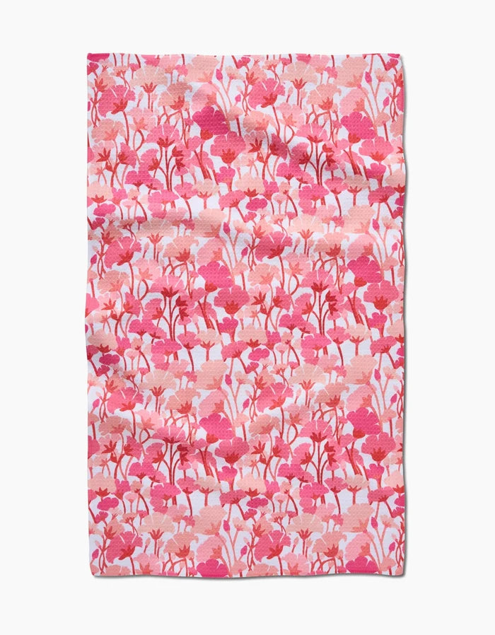 Pink Florals Kitchen Tea Towel