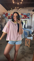 Pink Lemonade Striped Tee