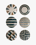 Plate, Ichiyama, Set of 6, Mingei Multi Pattern