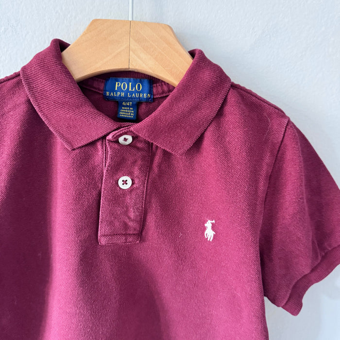 Polo Ralph Lauren / Burgundy polo shirt / 4Y