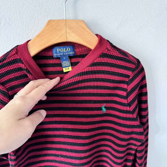 Polo Ralph Lauren / Red x black waffle long sleeve / 5Y
