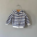 Polo Ralph Lauren / White blue stripe zip up hoodie / 9M