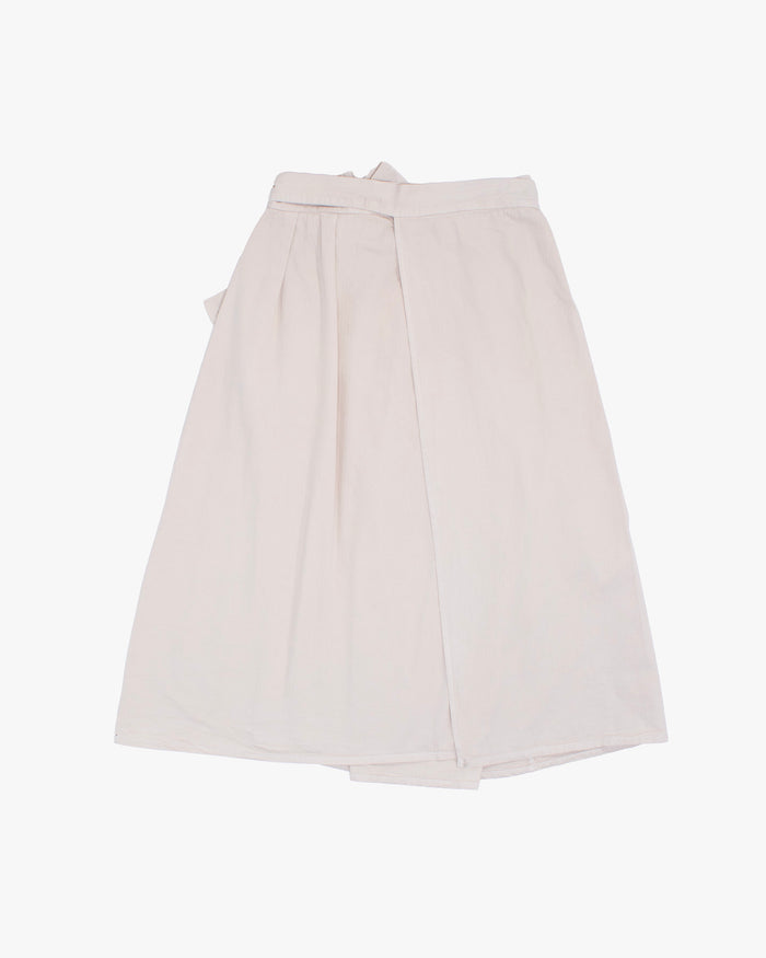 Prospective Flow Wrap Skirt, Kyu, Natural Herringbone