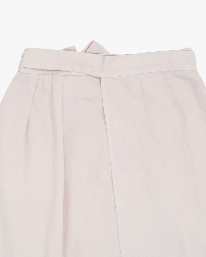 Prospective Flow Wrap Skirt, Kyu, Natural Herringbone