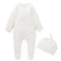 Purebaby - Organic Footie & Hat Set - Bears-Footies + Rompers (Basic)-Newborn-Posh Baby