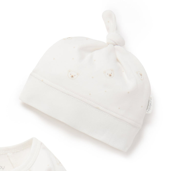 Purebaby - Organic Footie & Hat Set - Bears-Footies + Rompers (Basic)-Newborn-Posh Baby