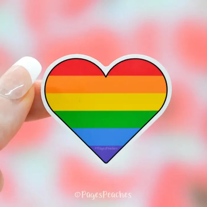 Rainbow Heart Sticker