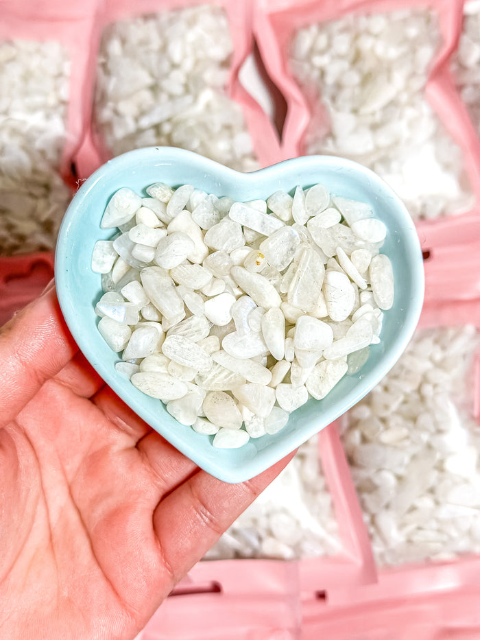 Rainbow Moonstone Crystal Chip Bag