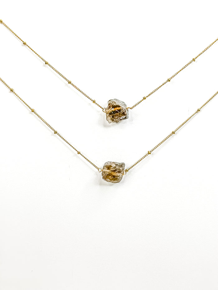 Raw Smoky Quartz Necklace