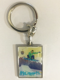Retro Snowboarder Keychain