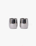Rock Glass, Asahi, Double Layered Silver Set of 2