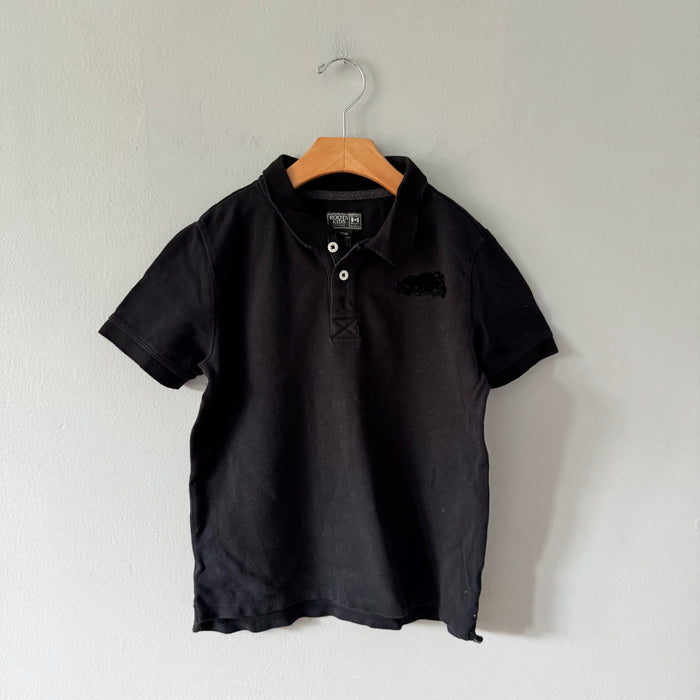 Roots / Black polo shirt / 7-8Y