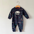 Roots / Navy crew romper / 12-18M