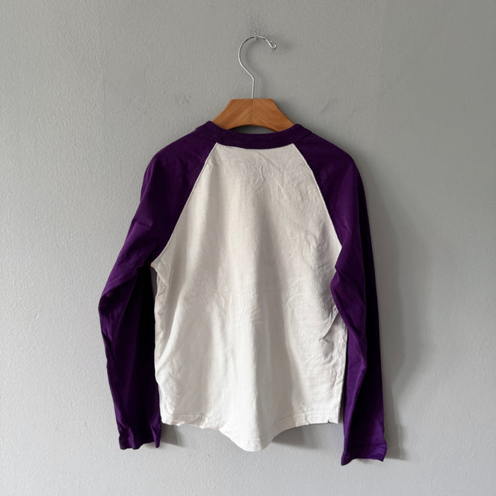 Roots / White purple long sleeve / 5-6Y