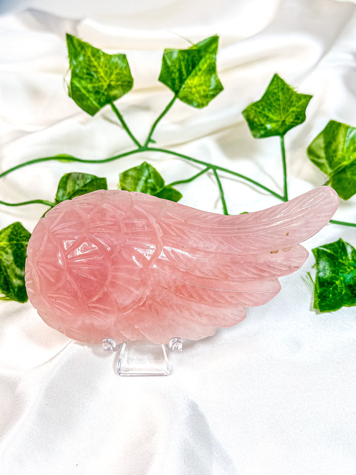 Rose Quartz Angel Wing (55G)