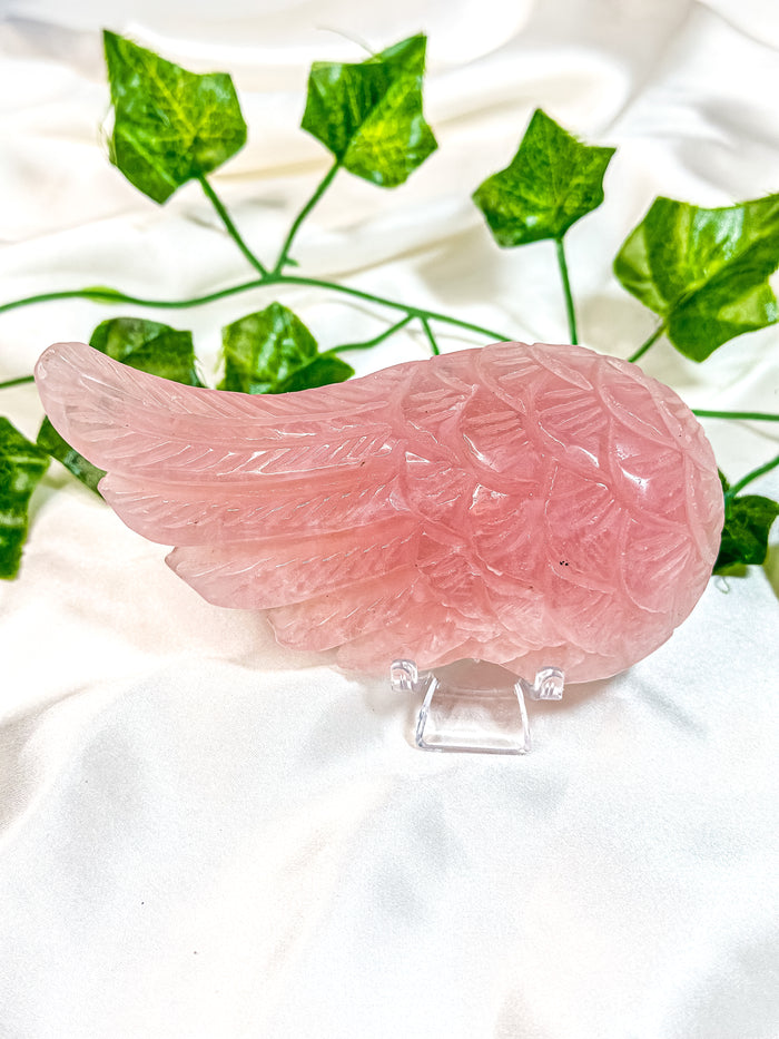 Rose Quartz Angel Wing (55H)