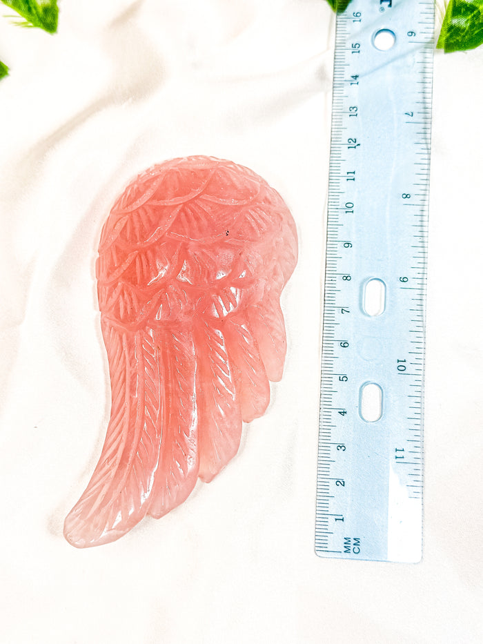 Rose Quartz Angel Wing (55H)