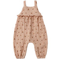 Rylee & Cru - Organic Sleeveless Peplum Romper - Embroidered Cherries-Footies + Rompers (Fashion)-0-3M-Posh Baby