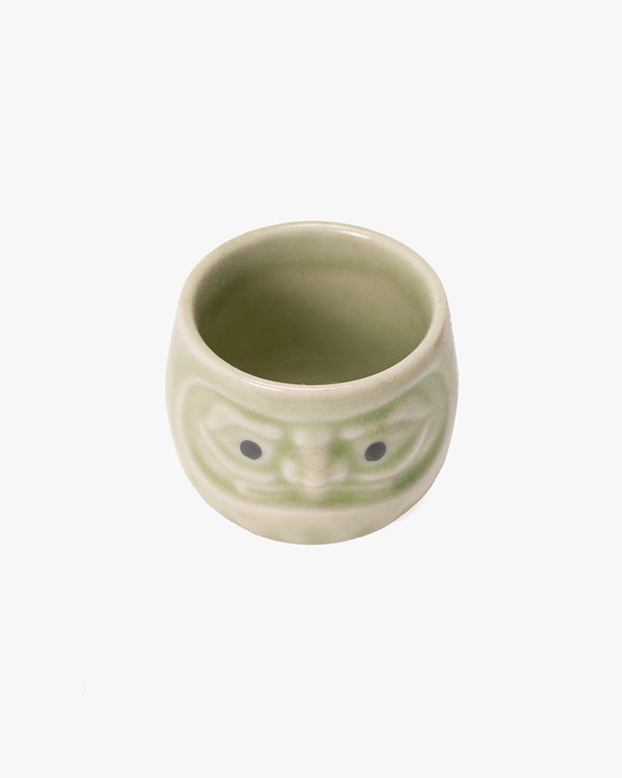 Sake Cup, Ichiyama, Daruma Hiwa Green