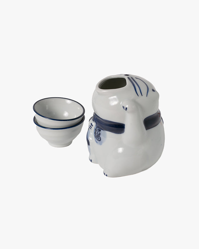Sake Set, Ichiyama, Manekineko Cat