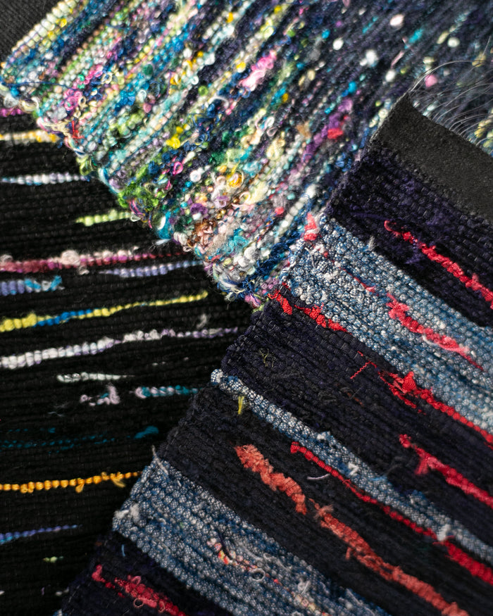 Sakiori Place Mat, Nitta Textile Arts Inc., Hand Woven, Dark
