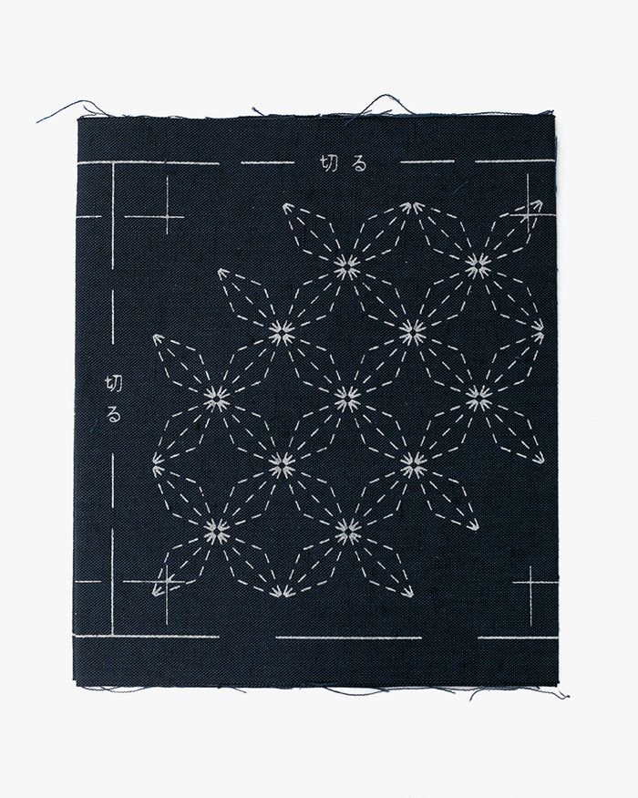Sashiko Coaster Kit, Kofu Tsumugi, Navy