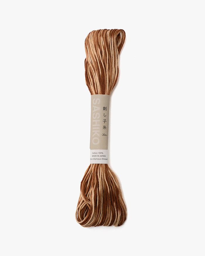 Sashiko Thread, Multi Color, Brown