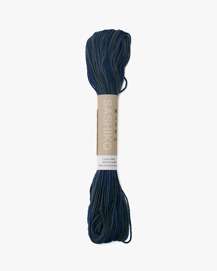Sashiko Thread, Multi Color, Variegated Blues