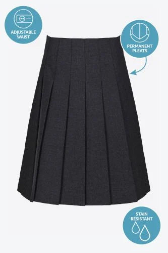 Senior Stitch Down Pleated Skirt (Grey)