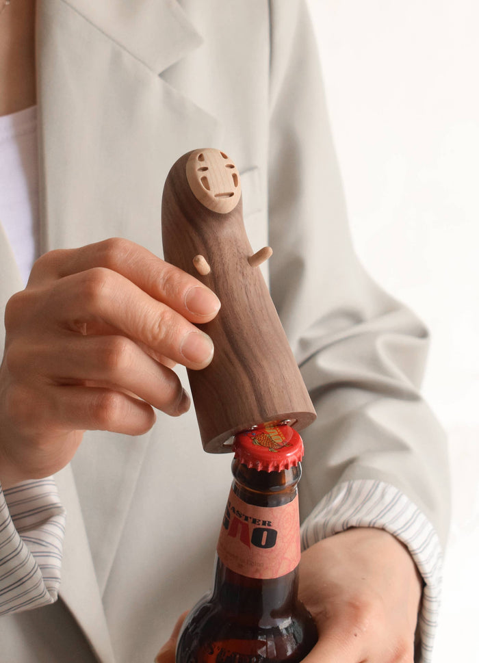 Senser Woodcraft, No-Face Bottle Opener, Handcrafted
