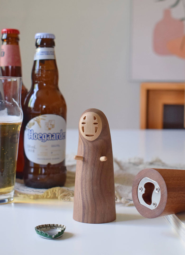 Senser Woodcraft, No-Face Bottle Opener, Handcrafted