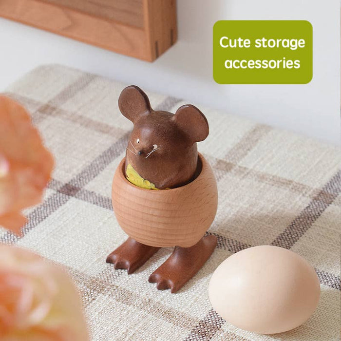 Senser Woodcraft, Wooden Egg Cup, Little Claw Design in Sapele & Beech