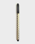 Shogado Calligraphy Brush Pen, Classic Series #18, Black and Gold Tachiwaku Cross