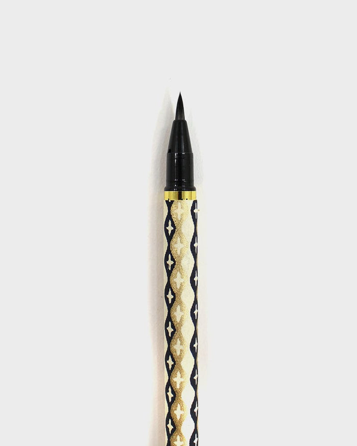 Shogado Calligraphy Brush Pen, Classic Series #18, Black and Gold Tachiwaku Cross