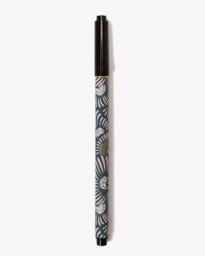 Shogado Calligraphy Brush Pen, Ginger Series, Flower Blue