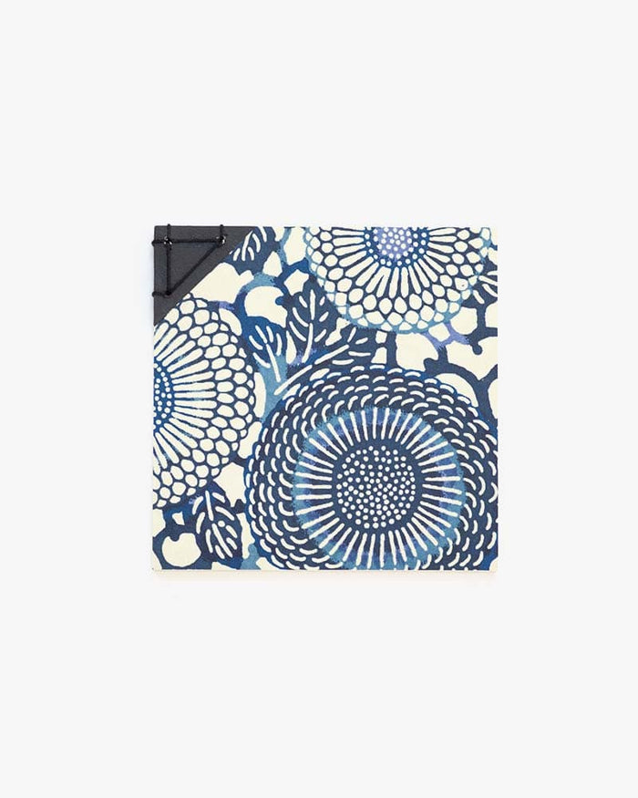 Shogado Kadotoji Notebook, Blue Katazome Kiku