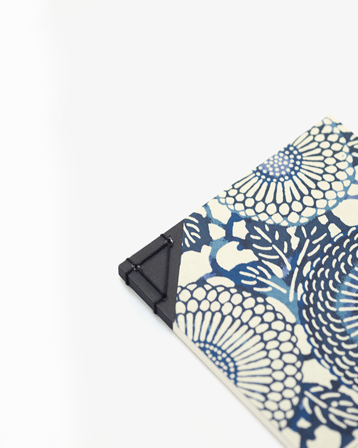 Shogado Kadotoji Notebook, Blue Katazome Kiku