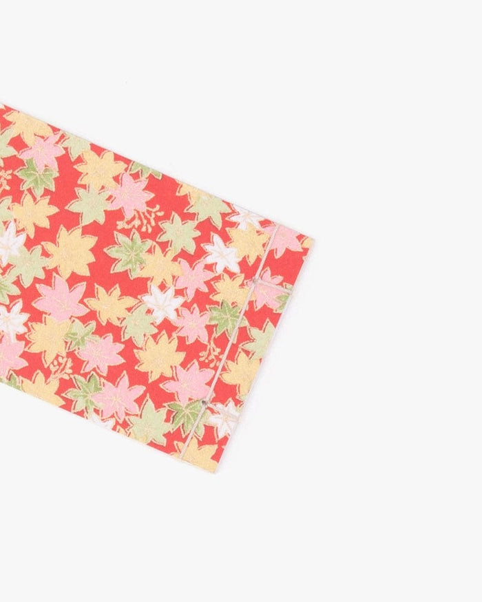 Shogado Memo Pad, Classic Series #10, Red with Multicolor Momiji