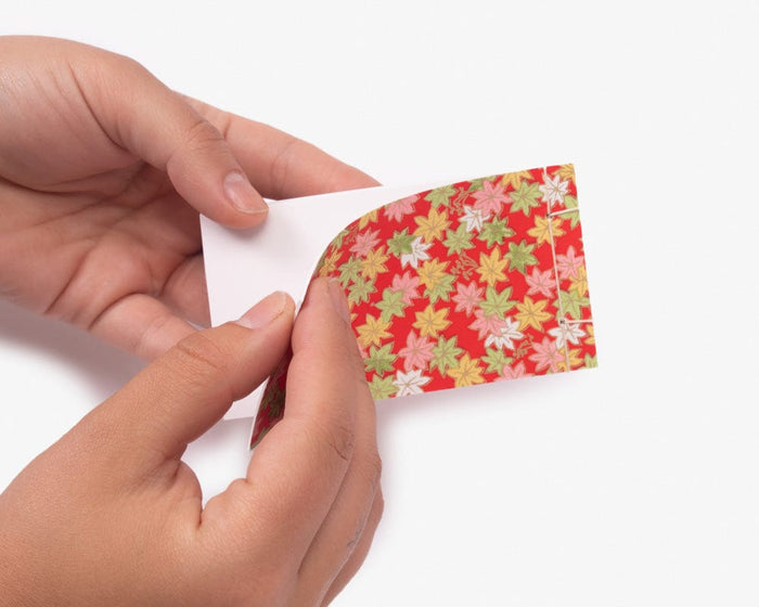 Shogado Memo Pad, Classic Series #10, Red with Multicolor Momiji