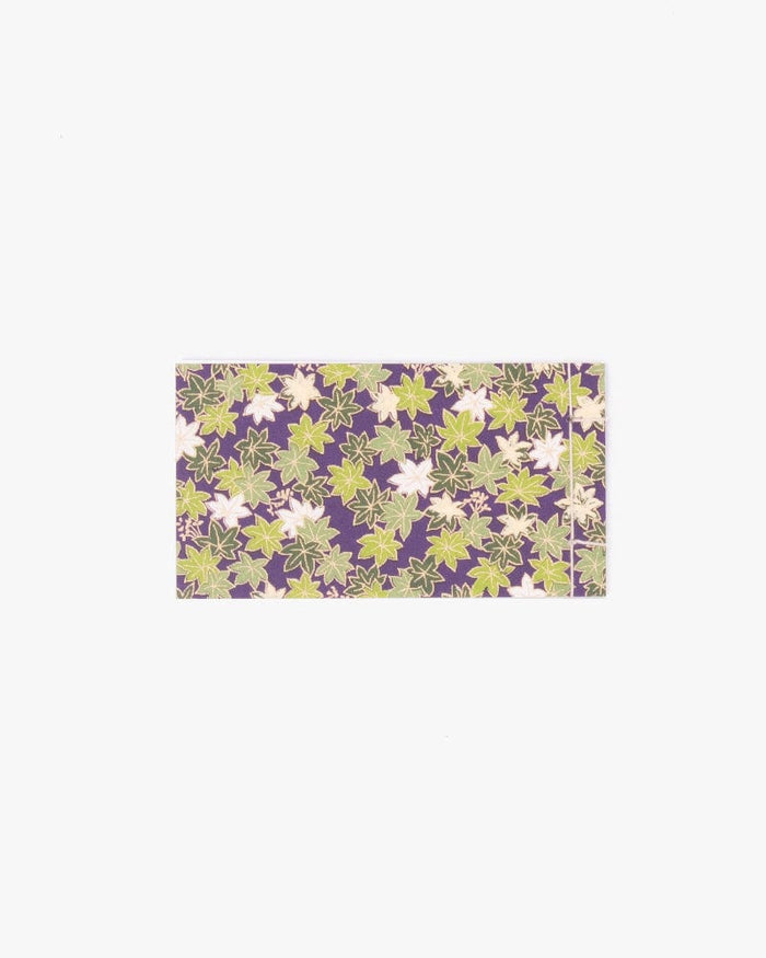 Shogado Memo Pad, Classic Series #11, Purple with Green Momiji