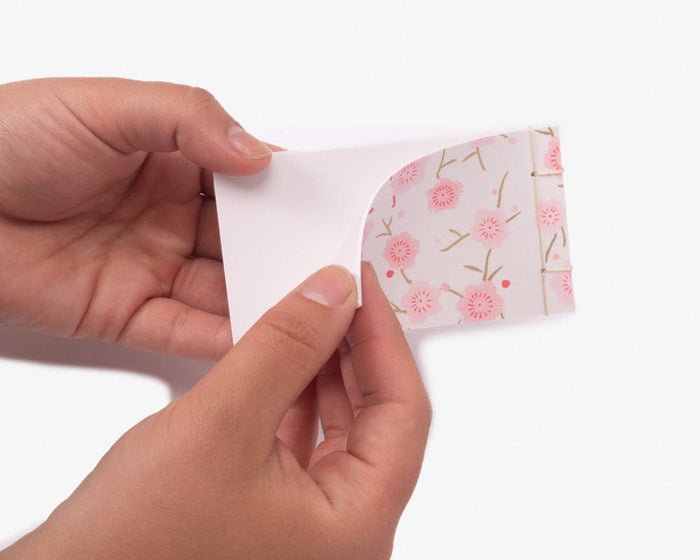 Shogado Memo Pad, Classic Series #15, Pink and White Ume