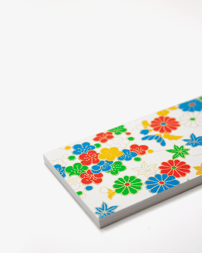 Shogado Memo Pad, Classic Series #16, Multicolored Kiku and Momiji