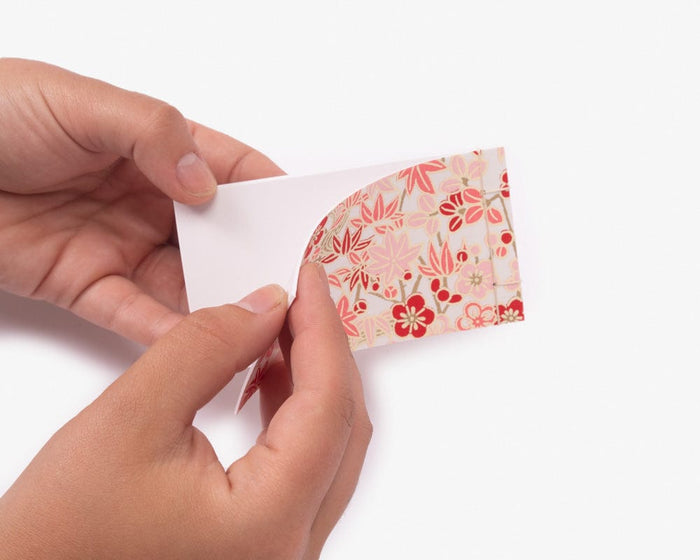 Shogado Memo Pad, Classic Series #18, Pink and Red Sakura and Momiji