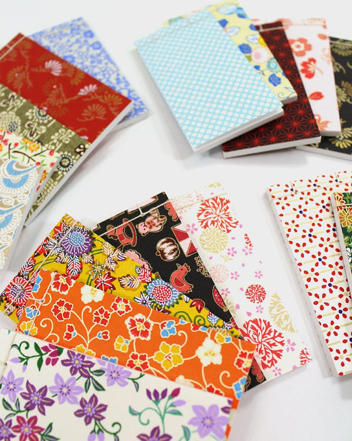 Shogado Memo Pad, Classic Series #19, Gold and Pink Yuki Kessho