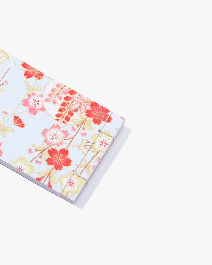 Shogado Memo Pad, Classic Series #20, Pale Blue with Red and Green Sakura