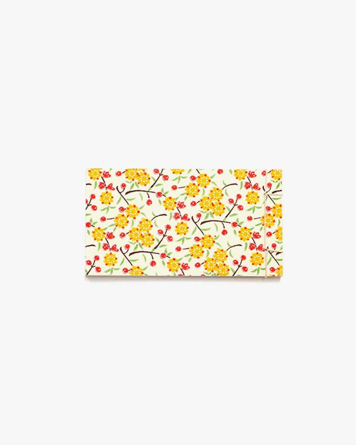 Shogado Memo Pad, Classic Series #6, Yellow and Pink Small Ume