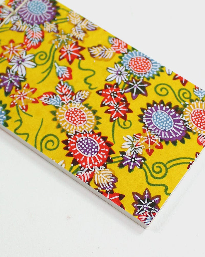 Shogado Memo Pad, Classic Series #7, Mustard with Colorful Kiku