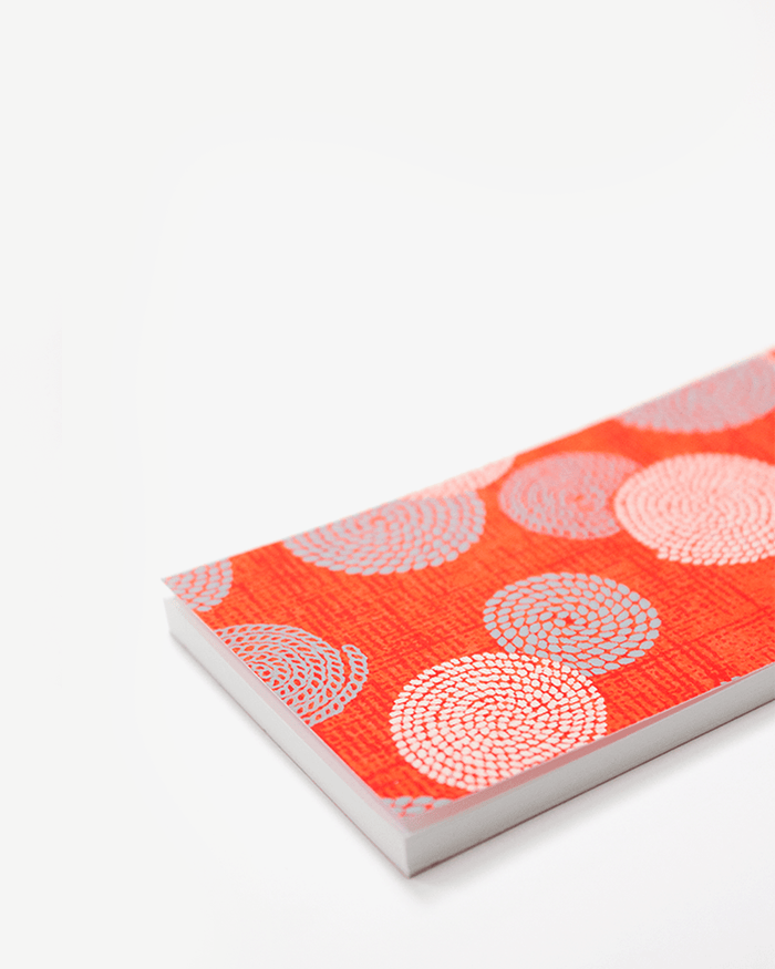 Shogado Memo Pad, Classic Series #9, Red with Grey and Cream Nawa