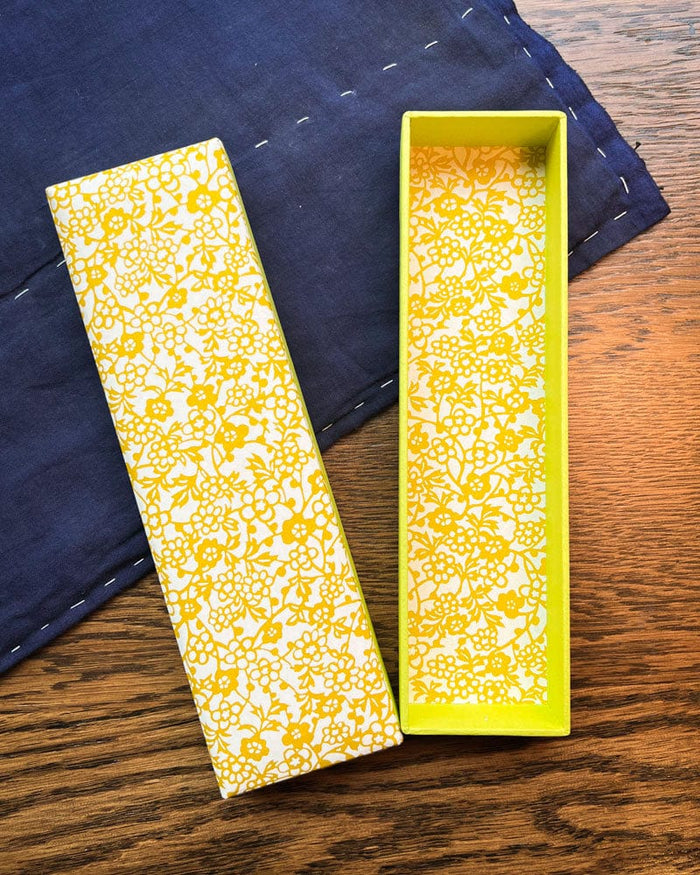 Shogado Pencil Box, Classic Series #11, Yellow Kobana