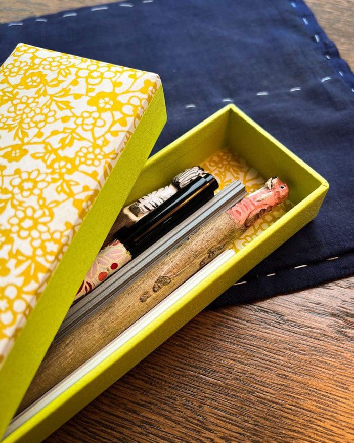 Shogado Pencil Box, Classic Series #11, Yellow Kobana
